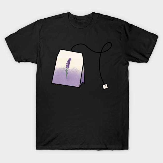 Lavender Tea Bag T-Shirt by quirkyandkind